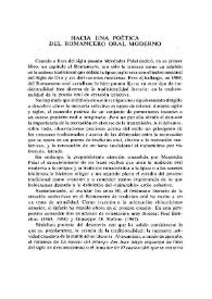 Hacia una poética del romancero oral moderno  / Diego Catalán | Biblioteca Virtual Miguel de Cervantes