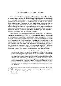 Unamuno y Jacinto Grau  / Luciano García Lorenzo | Biblioteca Virtual Miguel de Cervantes