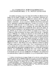 La narrativa hispanoamericana contemporánea y su nuevo lenguaje  / Zunilda Gertel | Biblioteca Virtual Miguel de Cervantes
