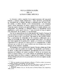 De la cristología de la literatura mística  / Lewis Joseph Hutton | Biblioteca Virtual Miguel de Cervantes
