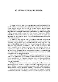 La novela utópica en España  / Rafael Pérez de la Dehesa | Biblioteca Virtual Miguel de Cervantes