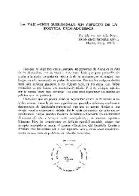 La variación subliminar: un aspecto de la poética trovadoresca / Stephen Reckert | Biblioteca Virtual Miguel de Cervantes