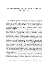 El mayorazgo y la dote en el teatro de Lope de Vega  / Henry Ziomek | Biblioteca Virtual Miguel de Cervantes