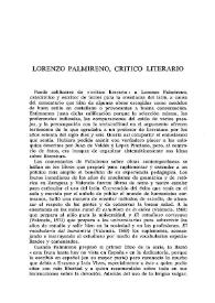 Lorenzo Palmireno, crítico literario  / Ruth H. Kossoff | Biblioteca Virtual Miguel de Cervantes