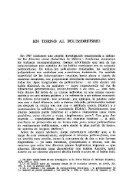 En torno al polimorfismo  / Juan M. Lope Blanch | Biblioteca Virtual Miguel de Cervantes