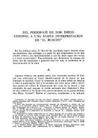 Del personaje de don Diego Coronel a una nueva interpretación de "El Buscón"  / Agustín Redondo | Biblioteca Virtual Miguel de Cervantes
