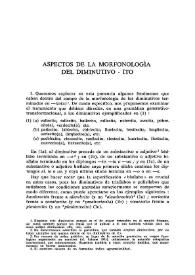 Aspectos de la morfonología del diminutivo «-ito»  / Nelson Rojas | Biblioteca Virtual Miguel de Cervantes