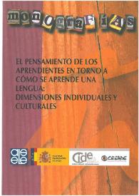 El pensamiento de los aprendientes en torno a cómo se aprende una lengua: dimensiones individuales y culturales / Carmen Ramos Méndez | Biblioteca Virtual Miguel de Cervantes