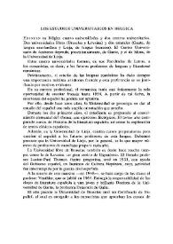 Los estudios universitarios en Bélgica / André Jansen | Biblioteca Virtual Miguel de Cervantes