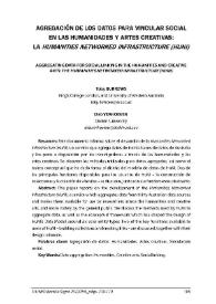 Agregación de los datos para vincular social en las humanidades y artes creativas: La "humanities networked infrastructure (HUNI)" / Toby Burrows y Deb Verhoeven | Biblioteca Virtual Miguel de Cervantes