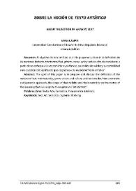 Sobre la noción de "texto artístico" / Mirko Lampis | Biblioteca Virtual Miguel de Cervantes