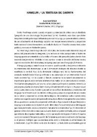 Juan Mayorga (ed. de Emilio Peral Vega): "Hamelin; La tortuga de Darwin". Madrid: Cátedra, 2015, 230 págs. [Reseña] / Erwan Burel | Biblioteca Virtual Miguel de Cervantes