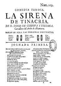 Comedia famosa. La sirena de Tinacria | Biblioteca Virtual Miguel de Cervantes