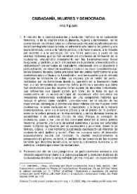 Ciudadanía, mujeres y democracia / Ana Aguado | Biblioteca Virtual Miguel de Cervantes