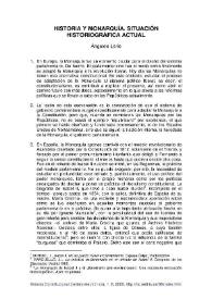 Historia y Monarquía. Situación historiográfica actual / Ángeles Lario | Biblioteca Virtual Miguel de Cervantes
