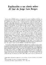 Explicación a un cómic sobre "El Sur", de Borges / Bernardo Víctor Carande | Biblioteca Virtual Miguel de Cervantes