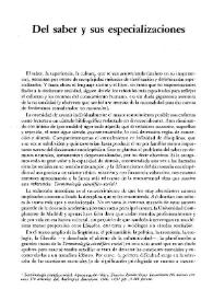 Del saber y sus especializaciones / Eduardo Tijeras | Biblioteca Virtual Miguel de Cervantes