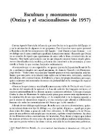 Escultura y monumento (Oteiza y el "racionalismo" de 1957) / Valeriano Bozal | Biblioteca Virtual Miguel de Cervantes