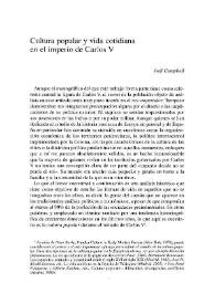 Cultura popular y vida cotidiana en el imperio de Carlos V / Jodi Campbell | Biblioteca Virtual Miguel de Cervantes