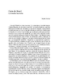 Carta de Brasil. La bomba brasileña / Delfín Colomé | Biblioteca Virtual Miguel de Cervantes