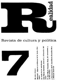 Realidad : revista de cultura y política. Núm. 7, noviembre 1965 | Biblioteca Virtual Miguel de Cervantes