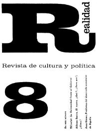Realidad : revista de cultura y política. Núm. 8, febrero 1966 | Biblioteca Virtual Miguel de Cervantes