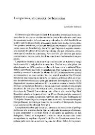 Lampedusa, el cazador de herencias / Leonardo Valencia | Biblioteca Virtual Miguel de Cervantes