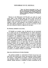 Hispanidad en El Escorial / Fernado María Castiella | Biblioteca Virtual Miguel de Cervantes