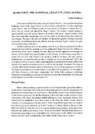 Mama's Boy: The Maternal Legacy in "Ángel Guerra" / Collin Mckinney | Biblioteca Virtual Miguel de Cervantes