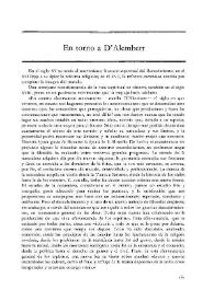 En torno a D' Alembert / Encarna Castejón | Biblioteca Virtual Miguel de Cervantes