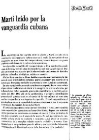 Martí leído por la vanguardia cubana / Celina Manzoni | Biblioteca Virtual Miguel de Cervantes