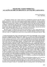 Traduzir, verbo medieval: as liçoes de Bruni Aretino e Alonso de Cartagena / Aires A. Nascimento | Biblioteca Virtual Miguel de Cervantes
