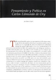 Pensamiento y poética en Carlos Edmundo de Ory / José Ramón Ripoll | Biblioteca Virtual Miguel de Cervantes
