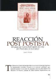 Reacción post postista. (El paso de Carlos Edmundo de Ory del Postismo al realismo) / Amador Palacios | Biblioteca Virtual Miguel de Cervantes