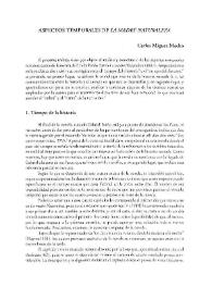 Aspectos temporales de "La madre Naturaleza" / Carlos Miguez Macho | Biblioteca Virtual Miguel de Cervantes