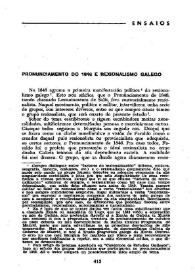 Pronunciamento do 1846 e regionalismo galego / Xosé Ramón Barreiro | Biblioteca Virtual Miguel de Cervantes