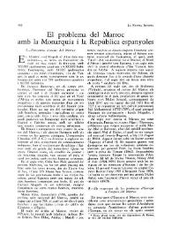 El problema del Marroc amb la Monarquia i la República espanyoles (I) / Vicenç Guarner | Biblioteca Virtual Miguel de Cervantes