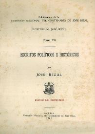Escritos políticos e históricos (1872-1896) / por José Rizal | Biblioteca Virtual Miguel de Cervantes