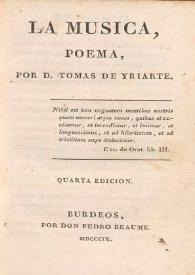 La música, poema / por Tomás de Yriarte | Biblioteca Virtual Miguel de Cervantes