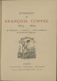 Poésies. 1864-1869 / de François Coppée | Biblioteca Virtual Miguel de Cervantes