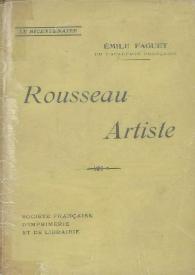 Rousseau artiste / Émile Faguet | Biblioteca Virtual Miguel de Cervantes
