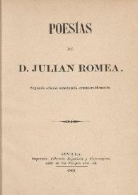 Poesías de D. Julián Romea | Biblioteca Virtual Miguel de Cervantes