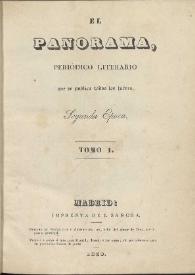 El Panorama, periódico literario | Biblioteca Virtual Miguel de Cervantes