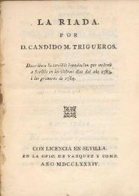 La riada / por Candido M. Trigueros | Biblioteca Virtual Miguel de Cervantes