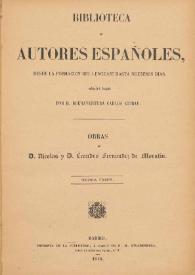 Obras de D. Nicolás y D. Leandro Fernández de Moratín | Biblioteca Virtual Miguel de Cervantes