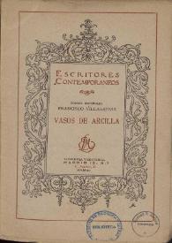 Vasos de arcilla / Francisco Villaespesa | Biblioteca Virtual Miguel de Cervantes