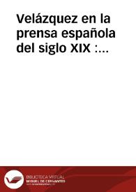 Velázquez en la prensa española del siglo XIX : (selección) | Biblioteca Virtual Miguel de Cervantes