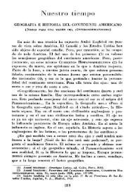 Geografía e historia del continente americano (Notas para una visión del "Interamericanismo") / Félix Guillermo Fernández-Shaw | Biblioteca Virtual Miguel de Cervantes