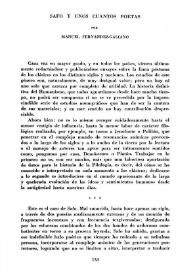 Safo y unos cuantos poetas / por Manuel Fernández-Galiano | Biblioteca Virtual Miguel de Cervantes