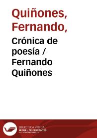 Cuadernos Hispanoamericanos, núm. 132, diciembre 1960. Crónica de poesía / Fernando Quiñones | Biblioteca Virtual Miguel de Cervantes
